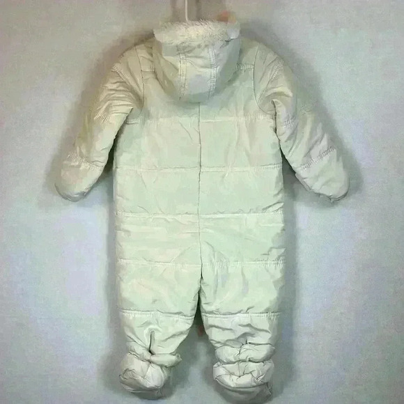 First Impressions Snowsuit Cream Infant Girl 12 Months NWT Hood - Picture 2 of 9